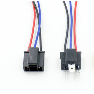 2 PCS Car H4 Holder Base Female/Male Socket with Wire